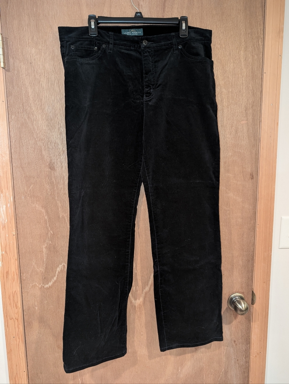 Ralph Lauren Black Corduroy Straight-Leg Pants